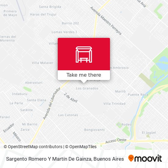 Sargento Romero Y Martín De Gainza map