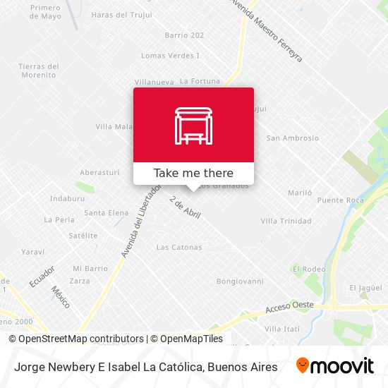 Jorge Newbery E Isabel La Católica map