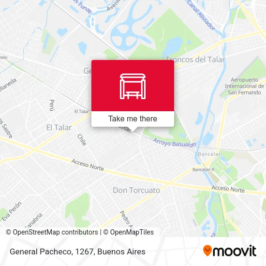 General Pacheco, 1267 map