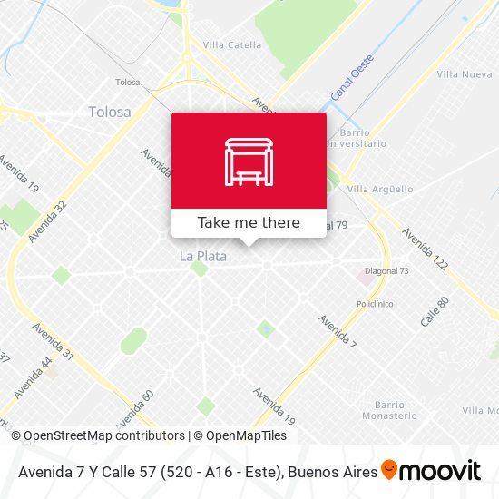 Mapa de Avenida 7 Y Calle 57 (520 - A16 - Este)