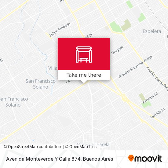 Avenida Monteverde Y Calle 874 map