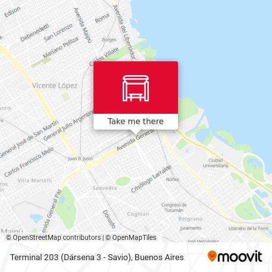 Terminal 203 (Dársena 3 - Savio) map