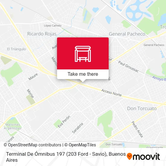 Mapa de Terminal De Ómnibus 197 (203 Ford - Savio)