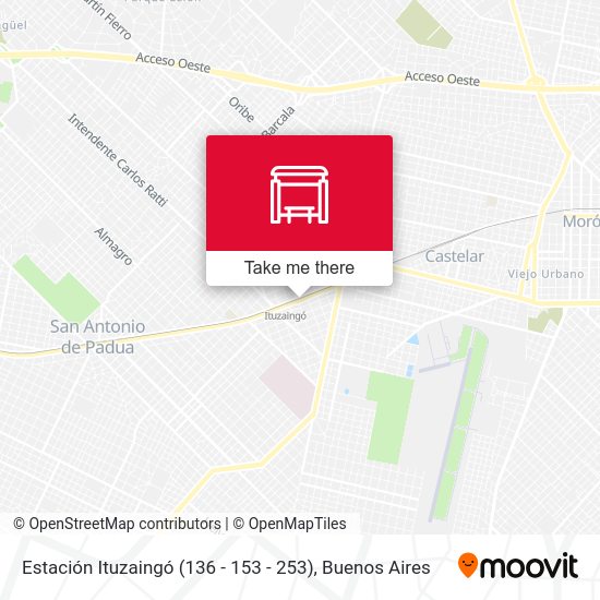Mapa de Estación Ituzaingó (136 - 153 - 253)