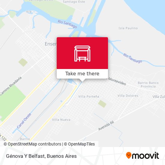 Génova Y Belfast map