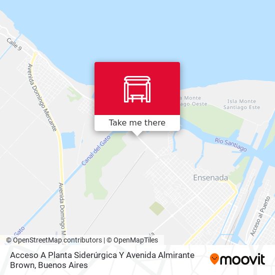 Mapa de Acceso A Planta Siderúrgica Y Avenida Almirante Brown