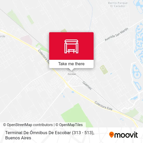 Mapa de Terminal De Ómnibus De Escobar (313 - 513)