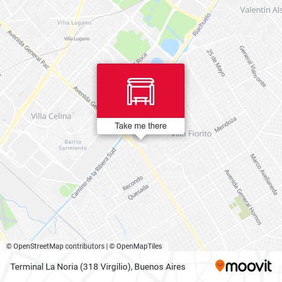 Terminal La Noria (318 Virgilio) map