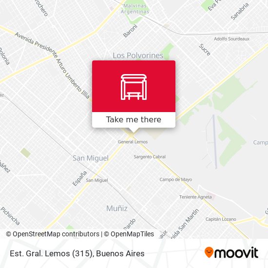 Est. Gral. Lemos (315) map