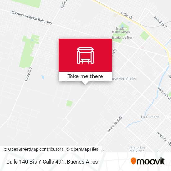 Mapa de Calle 140 Bis Y Calle 491