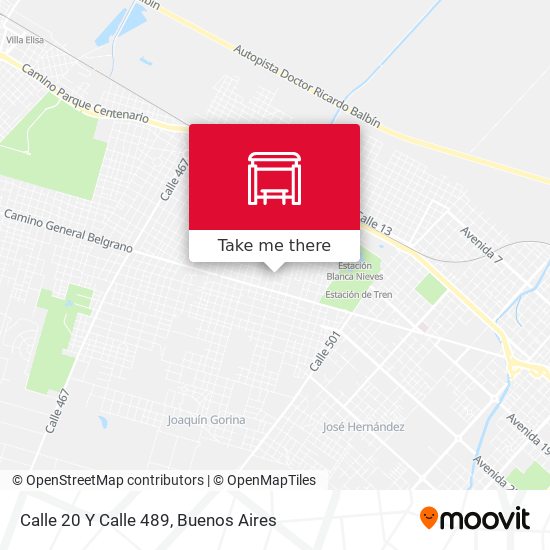 Mapa de Calle 20 Y Calle 489