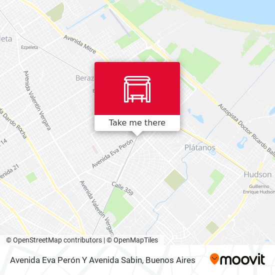 Avenida Eva Perón Y Avenida Sabin map