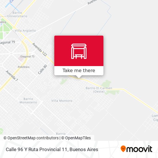 Calle 96 Y Ruta Provincial 11 map