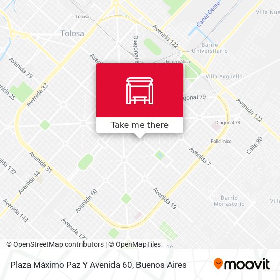 Plaza Máximo Paz Y Avenida 60 map