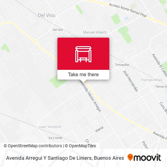Avenida Arregui Y Santiago De Liniers map