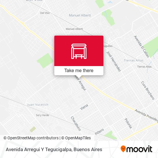 Avenida Arregui Y Tegucigalpa map