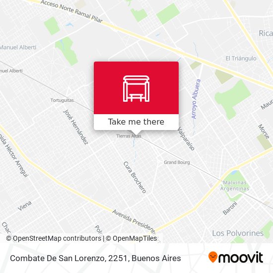 Combate De San Lorenzo, 2251 map