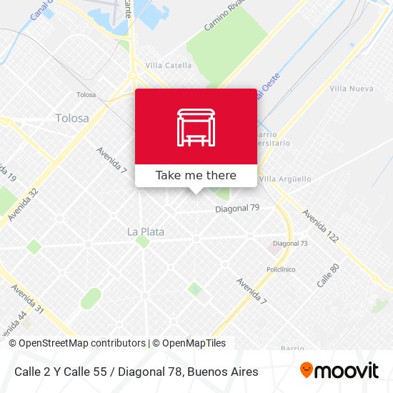 Mapa de Calle 2 Y Calle 55 / Diagonal 78