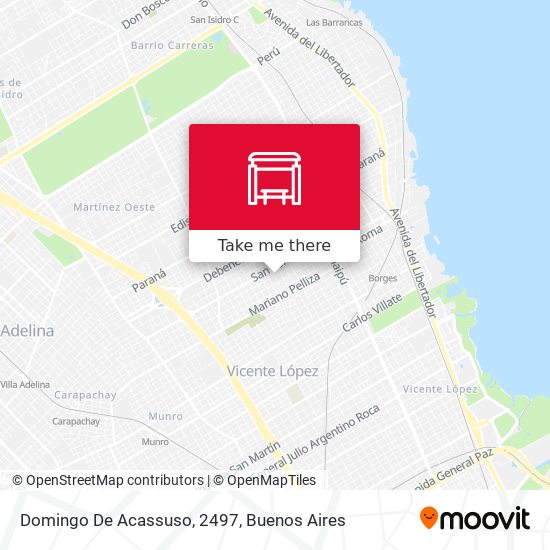 Domingo De Acassuso, 2497 map