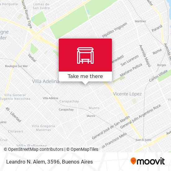 Mapa de Leandro N. Alem, 3596