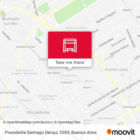 Mapa de Presidente Santiago Derqui, 5585