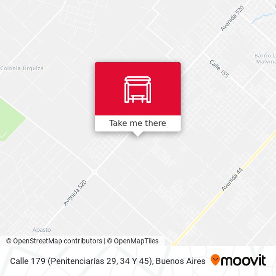 Mapa de Calle 179 (Penitenciarías 29, 34 Y 45)