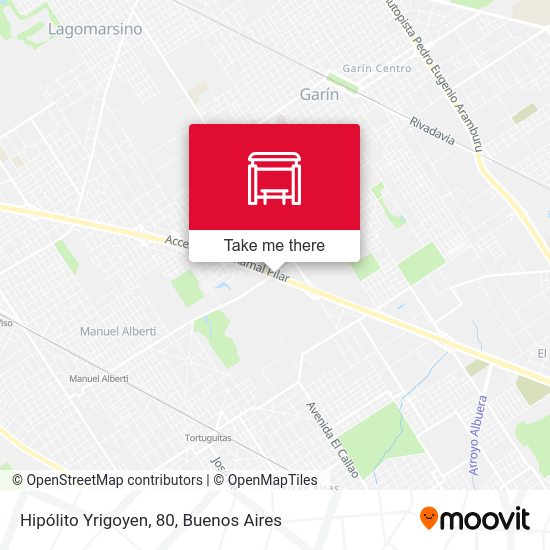 Hipólito Yrigoyen, 80 map
