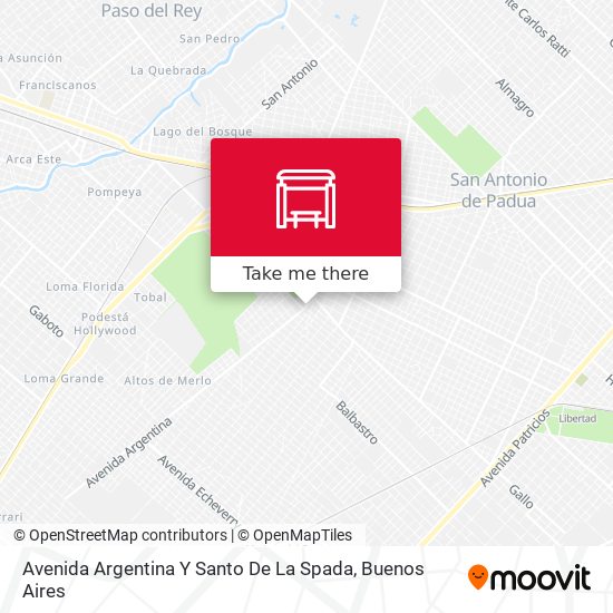 Mapa de Avenida Argentina Y Santo De La Spada