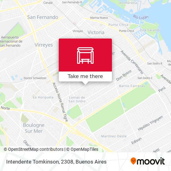 Intendente Tomkinson, 2308 map