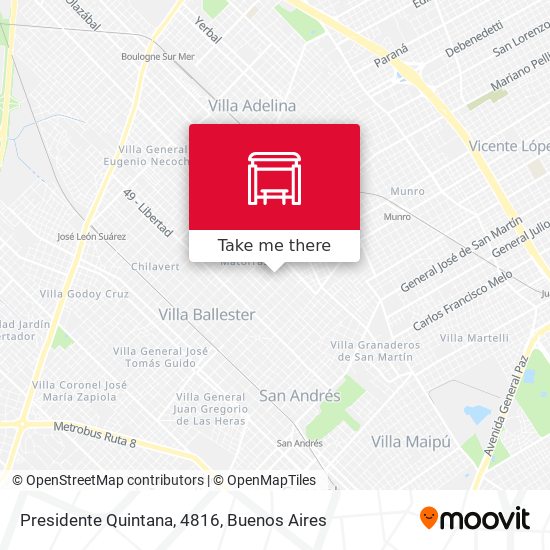 Presidente Quintana, 4816 map