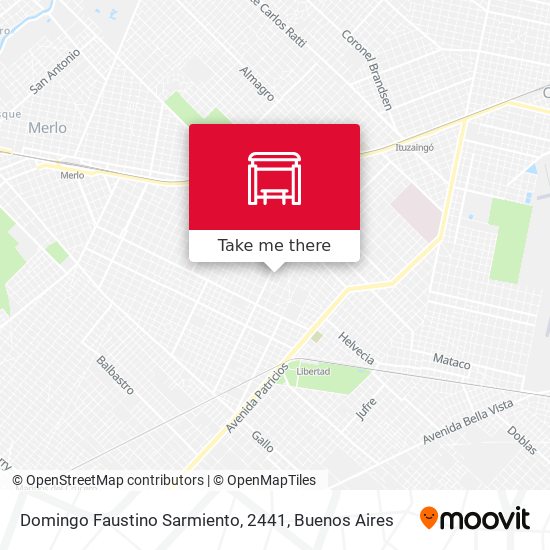 Domingo Faustino Sarmiento, 2441 map