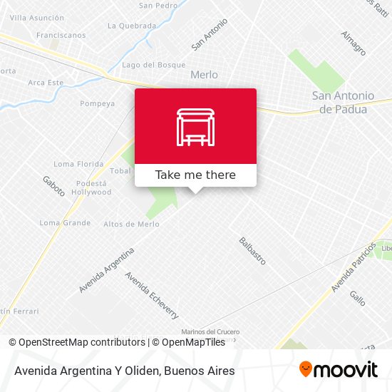 Avenida Argentina Y Oliden map
