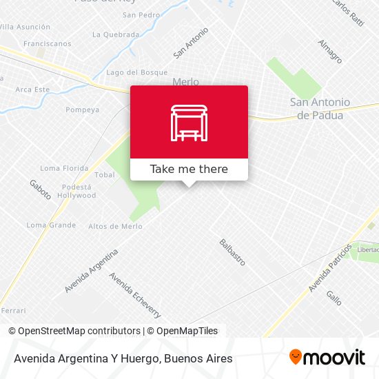 Mapa de Avenida Argentina Y Huergo