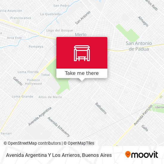 Mapa de Avenida Argentina Y Los Arrieros