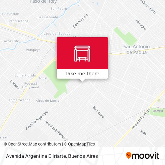Avenida Argentina E Iriarte map