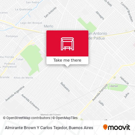 Mapa de Almirante Brown Y Carlos Tejedor