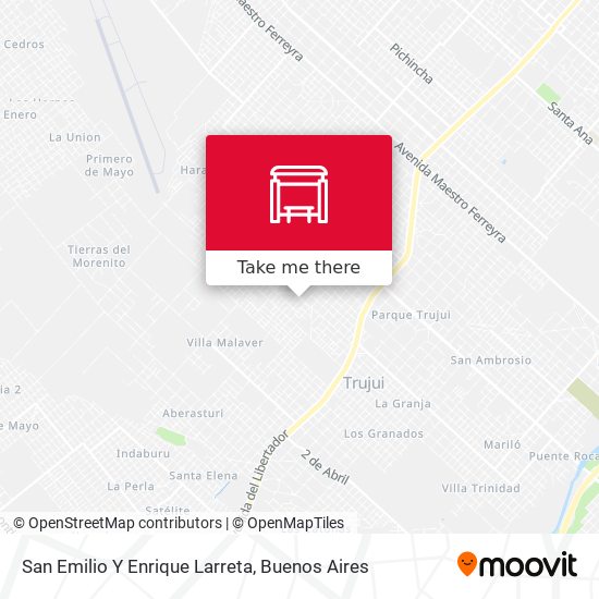 San Emilio Y Enrique Larreta map