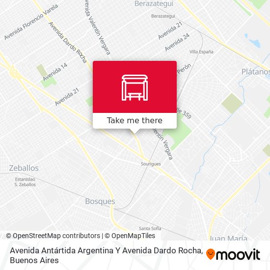 Avenida Antártida Argentina Y Avenida Dardo Rocha map