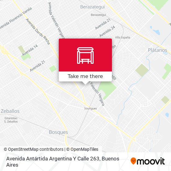 Avenida Antártida Argentina Y Calle 263 map