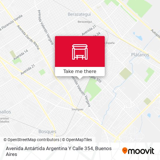 Avenida Antártida Argentina Y Calle 354 map