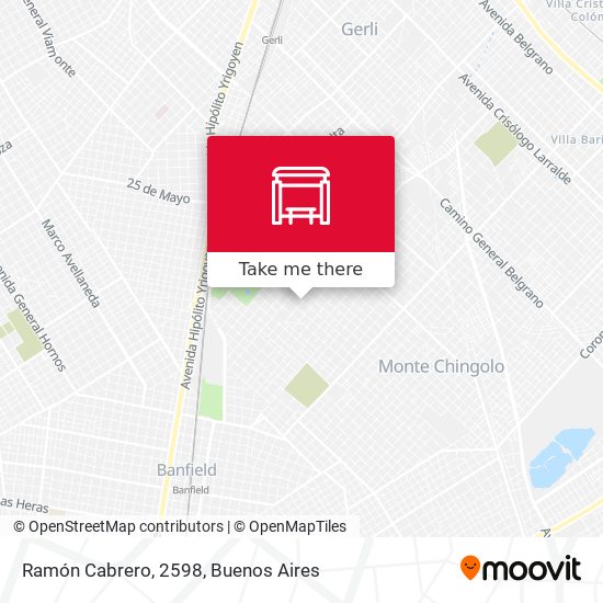 Ramón Cabrero, 2598 map