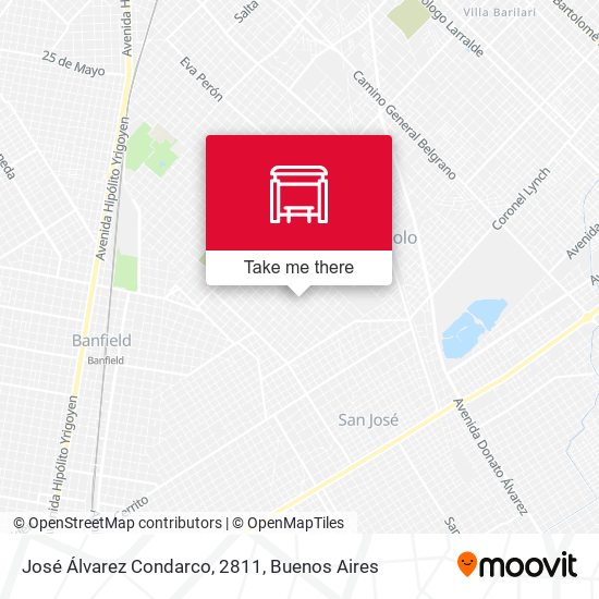 José Álvarez Condarco, 2811 map