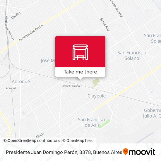 Mapa de Presidente Juan Domingo Perón, 3378