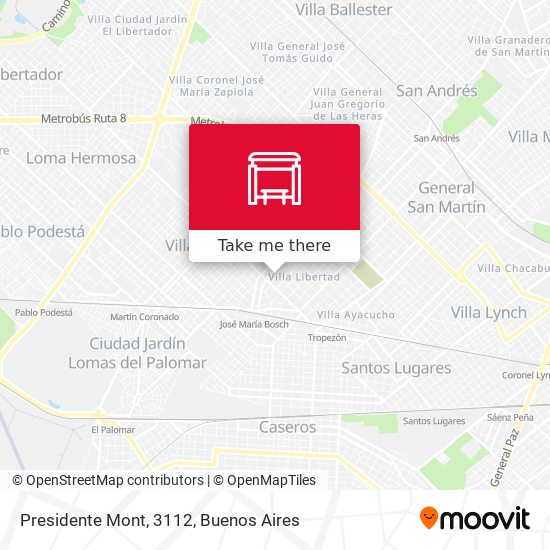 Presidente Mont, 3112 map