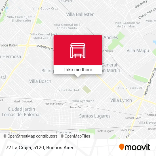 72 La Crujia, 5120 map
