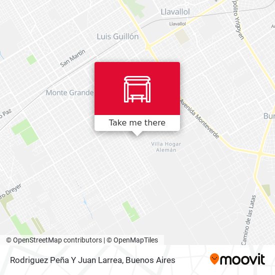 Rodriguez Peña Y Juan Larrea map