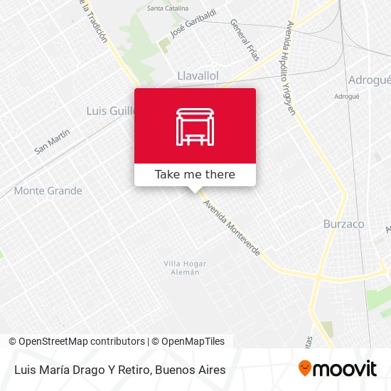 Luis María Drago Y Retiro map