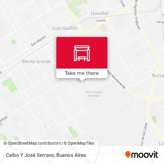 Ceibo Y José Serrano map