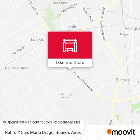 Retiro Y Luis María Drago map