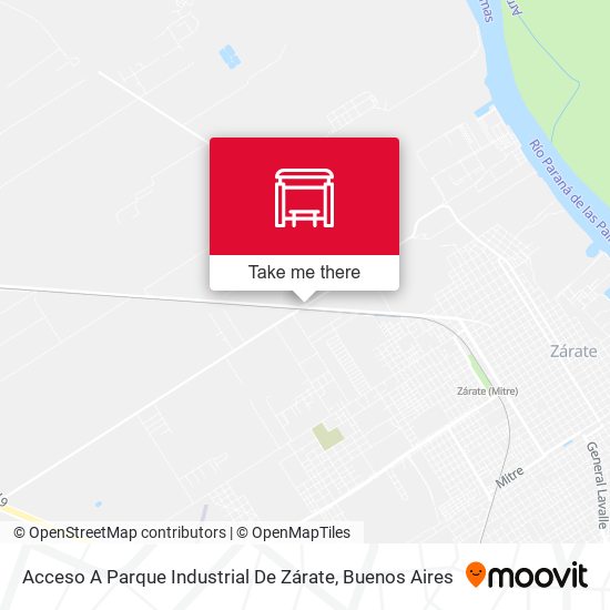 Mapa de Acceso A Parque Industrial De Zárate